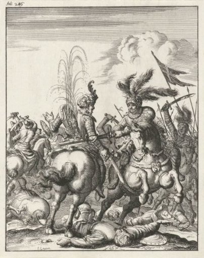 Emperor Conrad III Cleaving a Saracen in a Mounted Combat