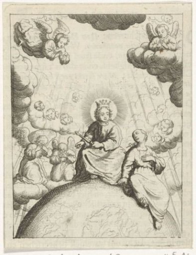 Christ and the personified soul surrounded by angels