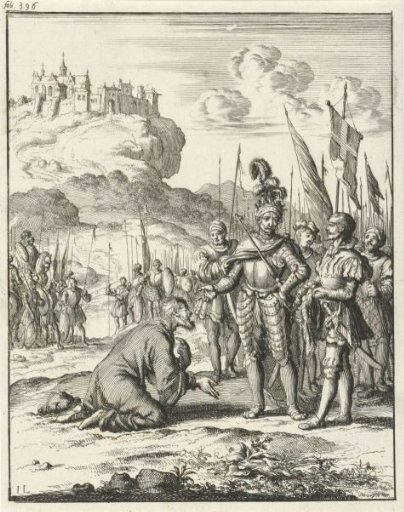 Isaac Komnenos of Cyprus Kneeling Before Richard Lionheart