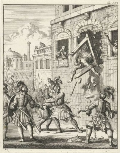 Henry II of Champagne Falling Through a Broken Window Frame