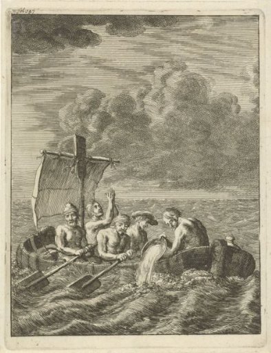 Five English Christian slaves escape Algiers by rowboat, 1644