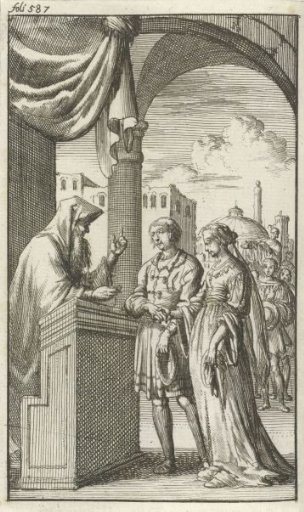 Wedding blessing by a Jewish priest