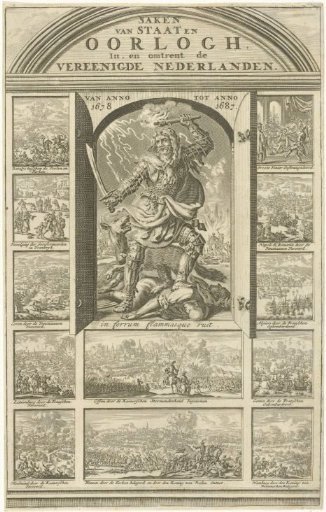 War armed with torch and sword