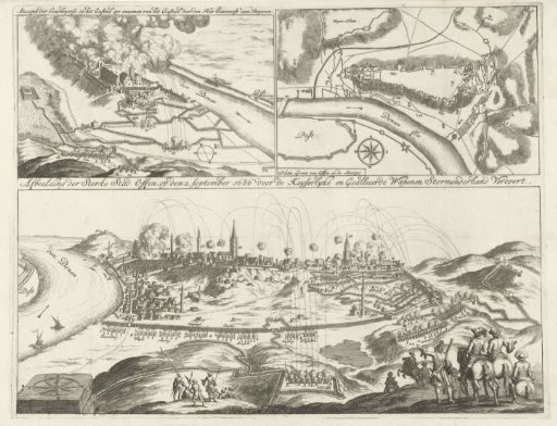 Three views of the siege of Buda, 1685-1686