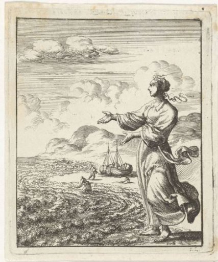 Woman looking out to sea from the surf