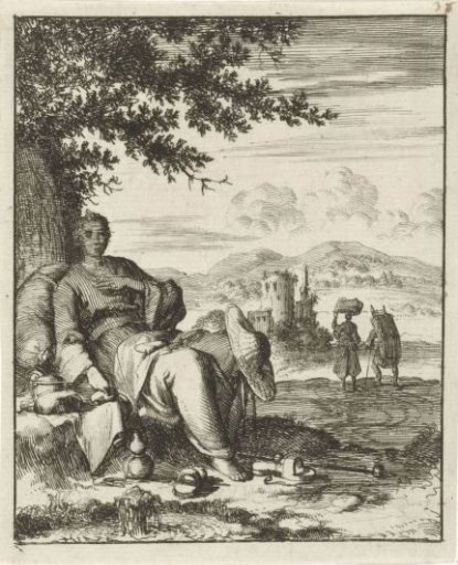 Woman sitting in the shade under a tree