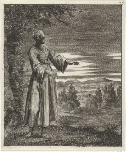 Woman walking in the night