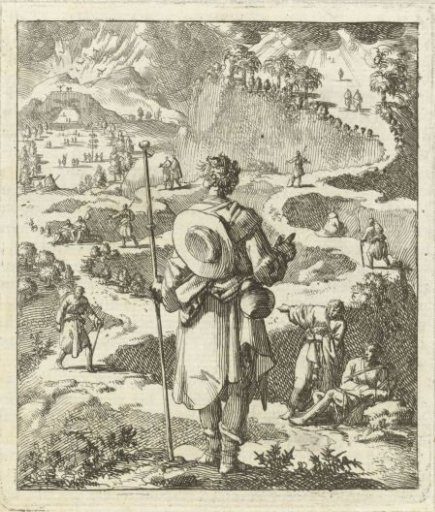 Pilgrim Confronted with the Choice of the Narrow or Broad Way