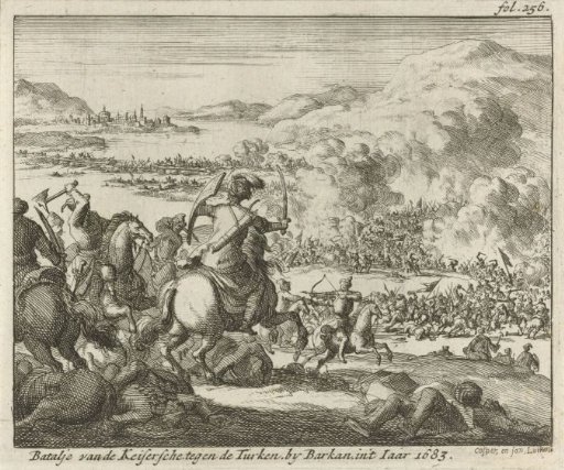 Turkish battle near Barkan on the Danube, 1683