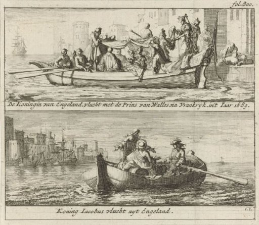 Flight of the King and Queen to France, 1688