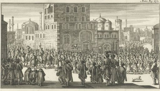 Procession upon the sultan's departure with his retinue