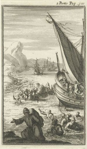 Ship of the writer Jean de Thevenot captured by pirates