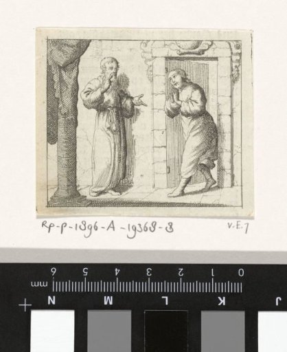 Man Receiving a Visitor at the Door