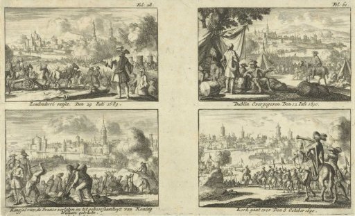 Struggle in Ireland at Londonderry and Kinsale, 1689 and the struggle in Ireland at Dublin and Cork, 1690