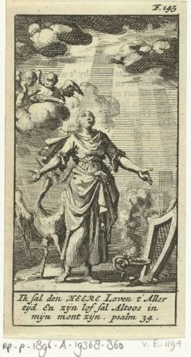 Woman with outstretched arms illuminated by heavenly light