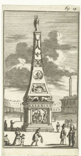 Obelisk with the statue of Mary II Stuart