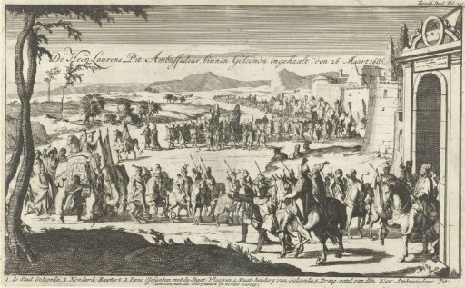 Governor Laurens Pit de Jonge received in Golconda