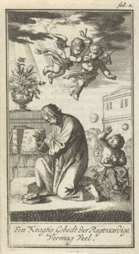 Kneeling man in prayer