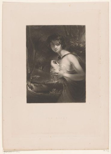 Young woman in a wood holding a chicken
