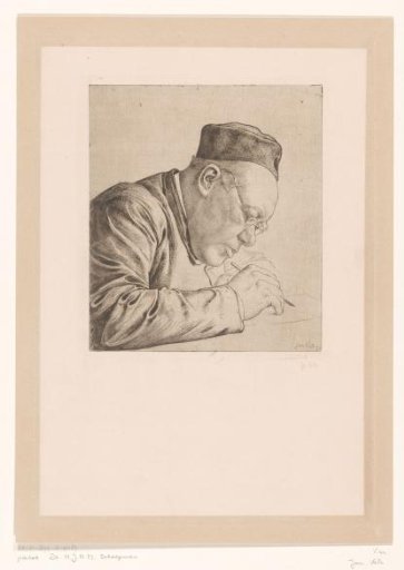 Portrait of Herman Schaepman, writing