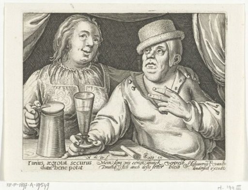 Drinking man and woman
