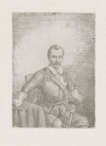 Seated Man in Armour with a Sword