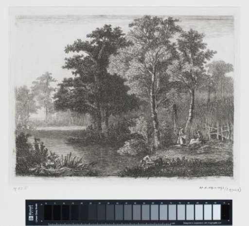 Two Women by a Small Lake