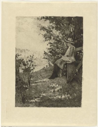 Boy Reading on a Bench
