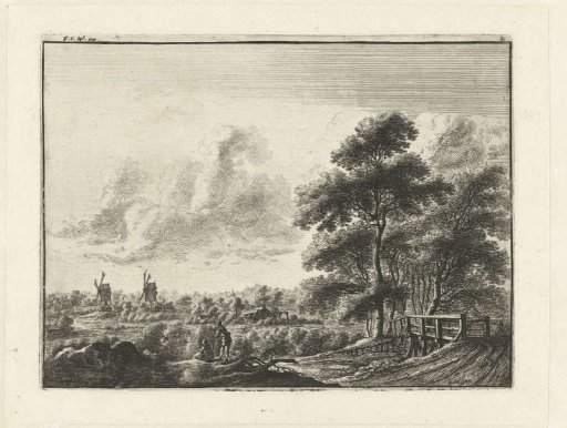 Landscape with a small bridge