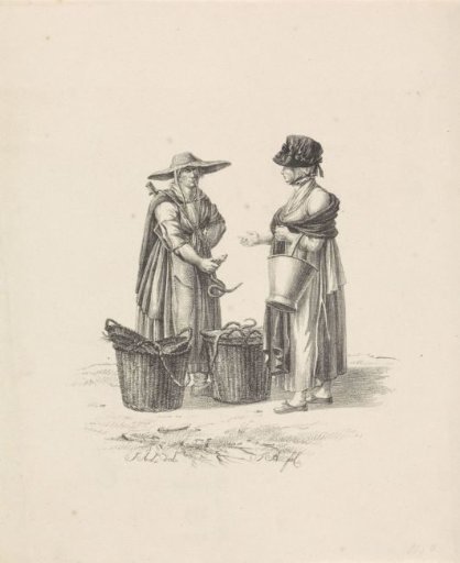 Eel Seller with a Customer