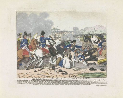 Flight of the French after the defeat at the Battle of Waterloo, 1815