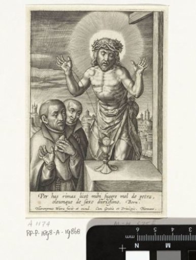 Blood of Christ caught in a chalice
