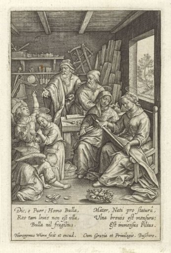 The Christ Child blowing soap bubbles