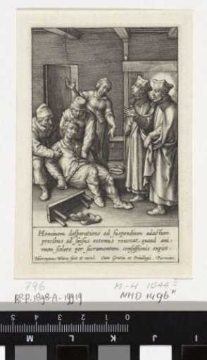 Miraculous healing by Ignatius of Loyola of a man who hanged himself