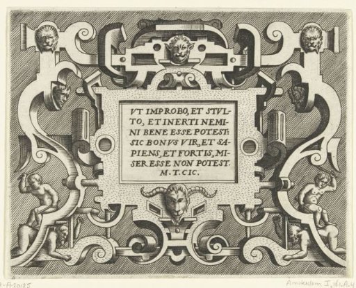 Cartouche with a quote from Cicero