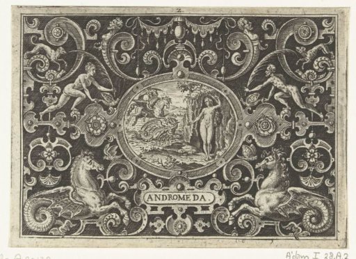 Cartouche: Perseus frees Andromeda