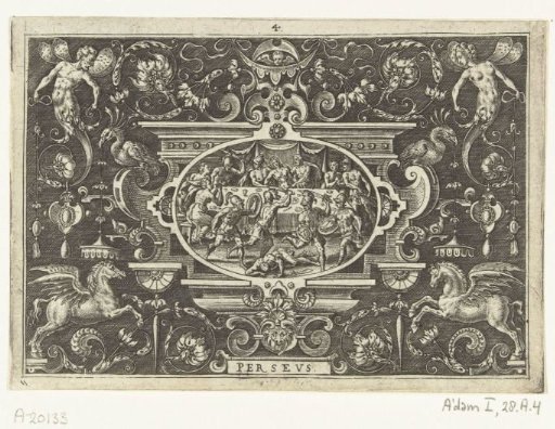 Phineus disrupts the wedding of Perseus and Andromeda