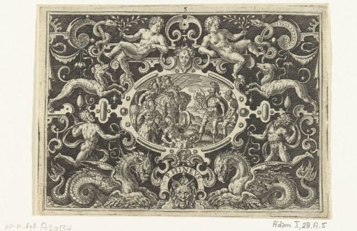 Perseus shows his Medusa shield to Phineus