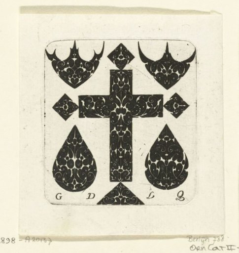 Cross between eight ornaments