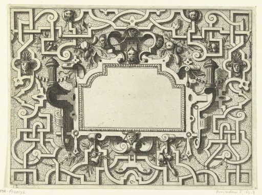 Cartouche surrounded by moresques