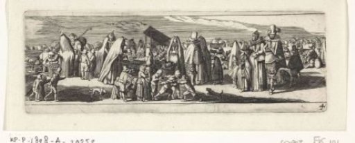 Figures at vegetable stalls