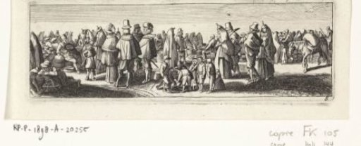 Market scene with playing children