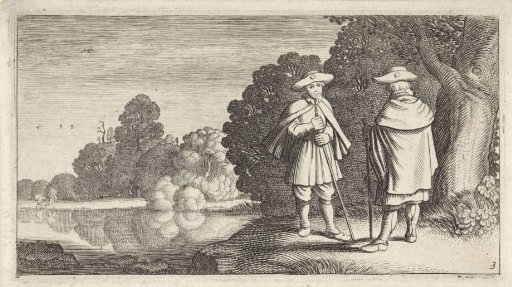 Two Pilgrims by a Pond