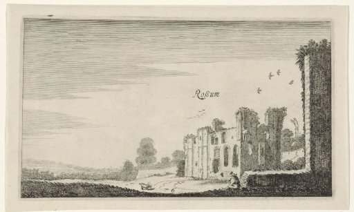 View of the ruins of Rossum Castle