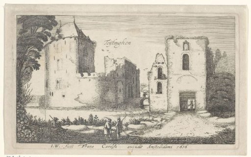 View of the ruins of Teylingen Castle
