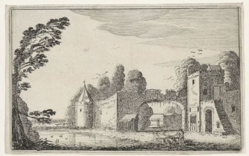 Ruin of towers and a gate