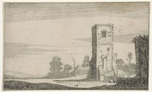 Tower ruin in a landscape