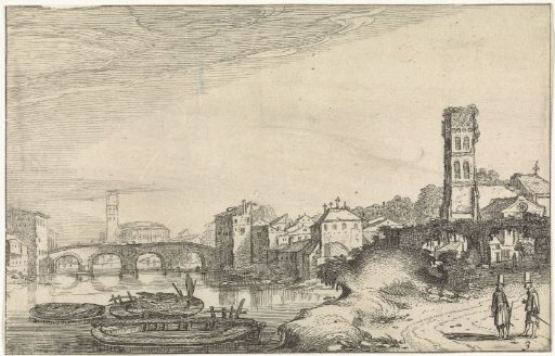 View of Rome with the Tiber and the Ponte Sisto