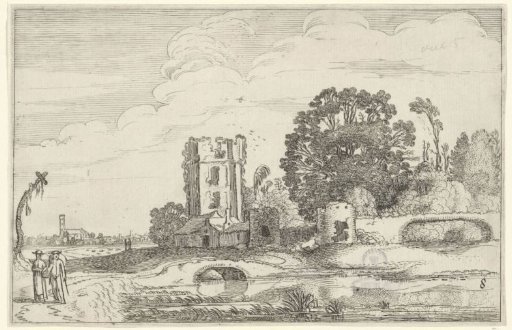 Landscape with the tower of Huis ter Kleef at Haarlem