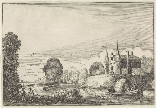 Pleasure boat in a moat